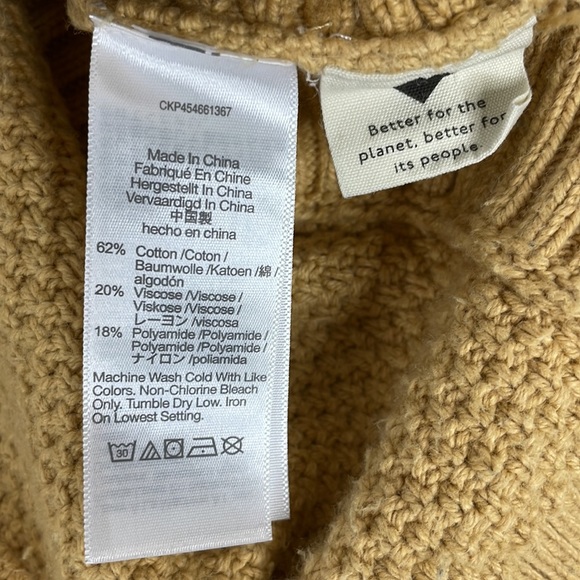 Madewell Pickford Pullover Sweater Autumn Gold size XXS - Picture 7 of 11